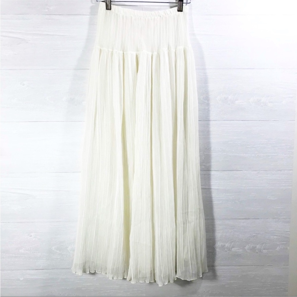 NWT Pura Sheer Ivory Skirt